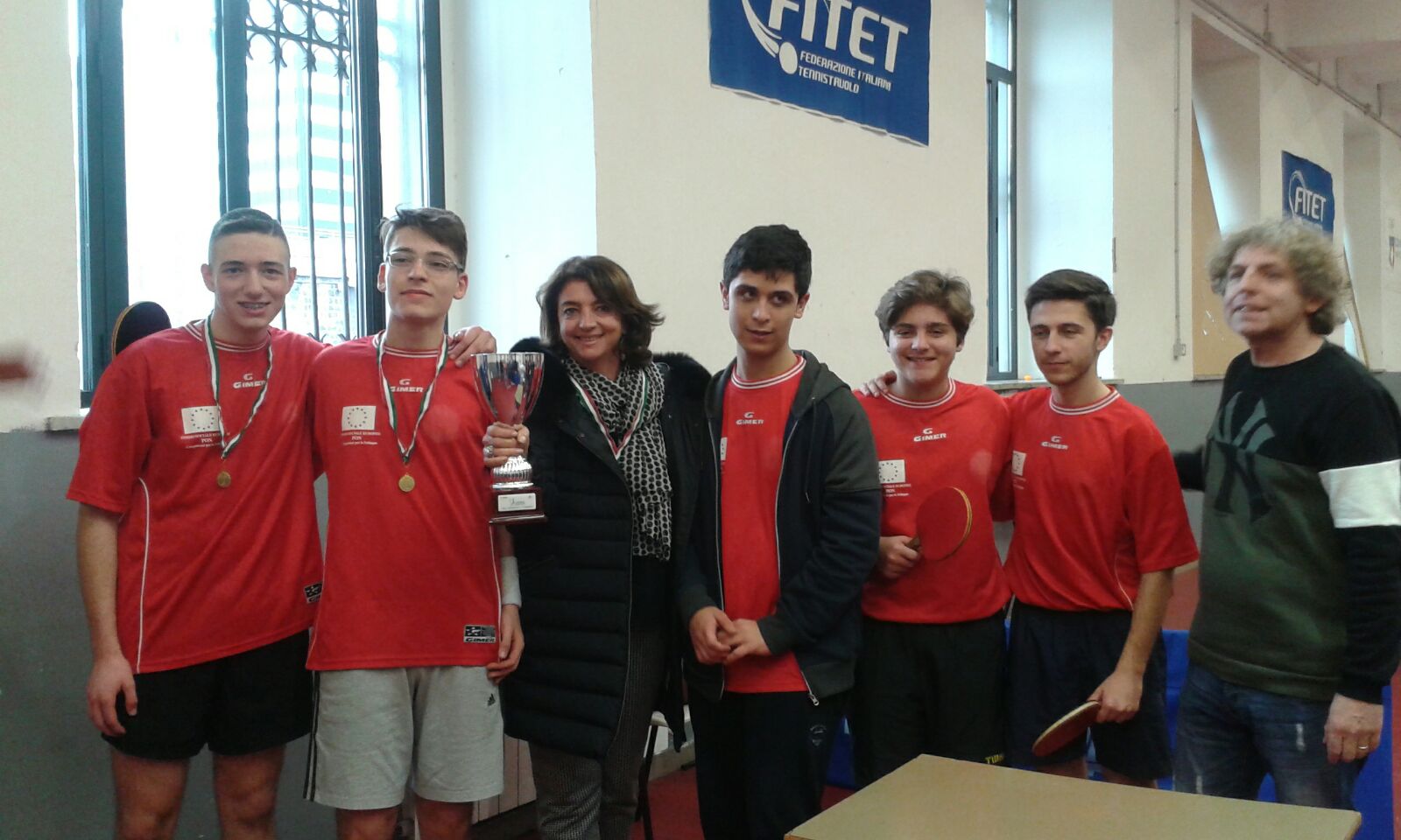 Campionati studenteschi a.s. 2017/18 - Tennistavolo provinciale - I posto maschile - 19 marzo 2018
